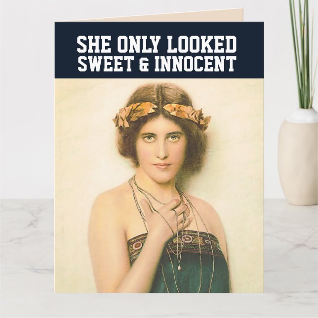 CARTE D'ANNIVERSAIRE SUCRÉE ET INNOCENTE POUR ELLE (Devant)