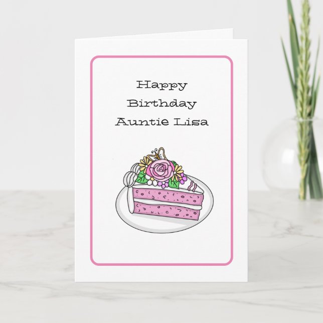 Carte d'anniversaire sucrée personnalisée pour la  (Devant)