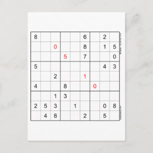 Carte d'anniversaire Sudoku 05-10