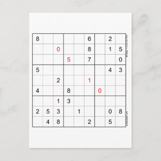 Carte d'anniversaire Sudoku 05-10