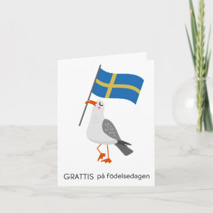 Carte d'anniversaire suédoise - Grattis på födelse