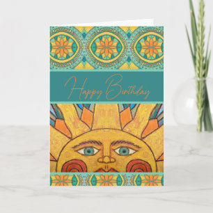 Carte d'anniversaire Sun Mandala