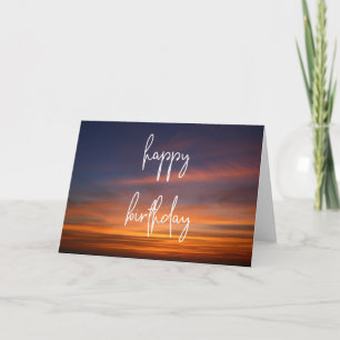 Carte d'anniversaire Sunset Seascape