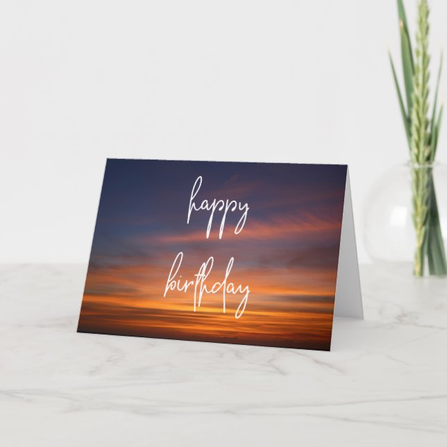 Carte d'anniversaire Sunset Seascape (Devant)