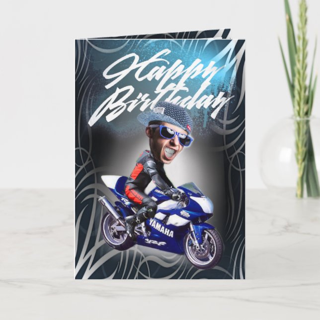 Carte d'anniversaire superbike (Devant)