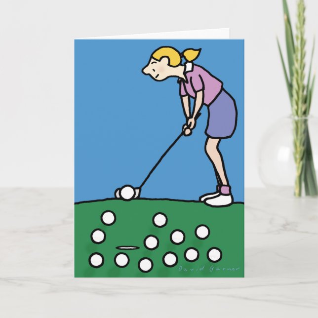 Carte d'anniversaire sur le thème du golf (Devant)