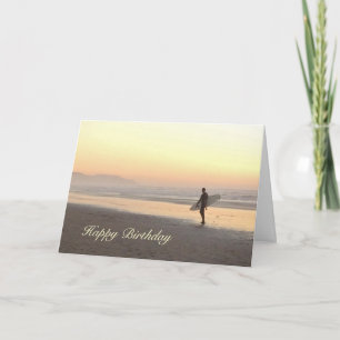 Carte d'anniversaire : Surfer