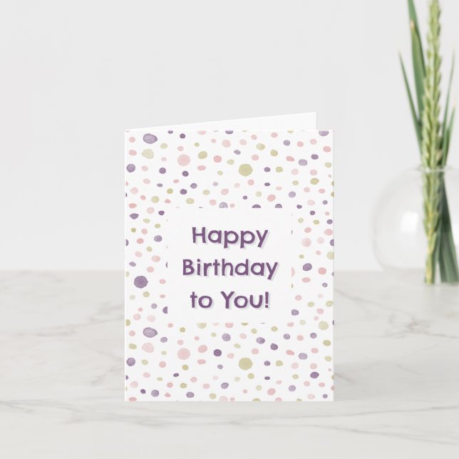 Carte d'anniversaire Susan Confetti (Devant)