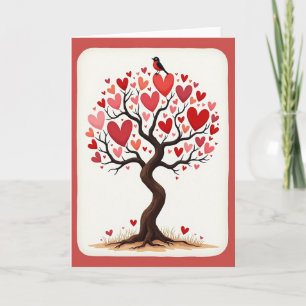 Carte d'anniversaire Sweet Birthday Heart Tree