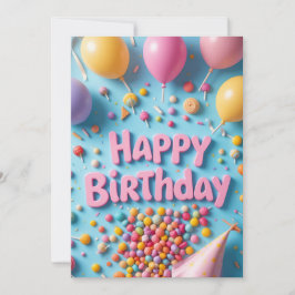 Carte d'anniversaire Sweet Candy