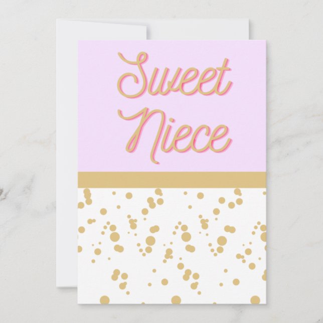 Carte d'anniversaire Sweet Niece (Devant)