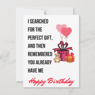 Carte d'anniversaire sympa pour lui et elle