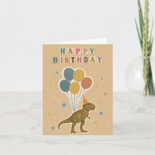 Carte d'anniversaire T-Rex - Dinosaur Party