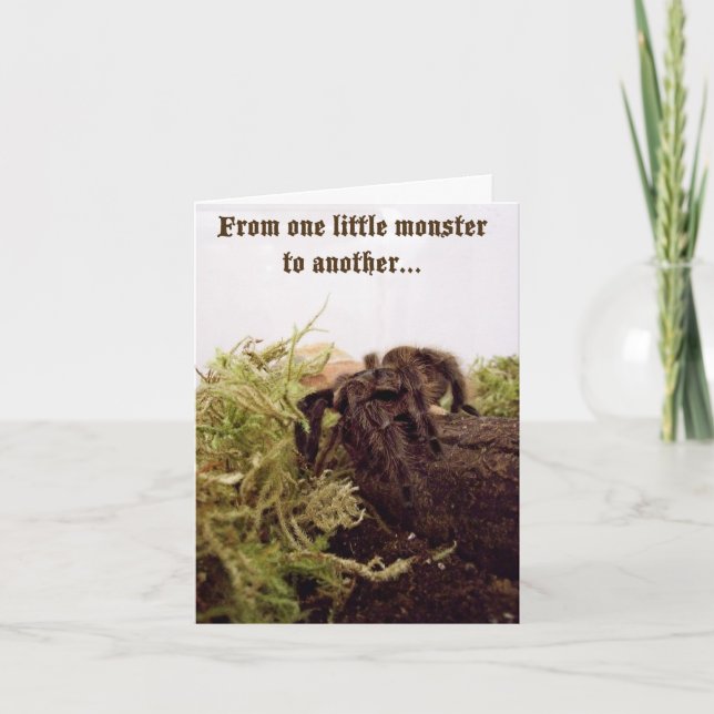 Carte d'anniversaire Tarantula Little Monster (Devant)
