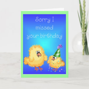 Carte d'anniversaire tardive