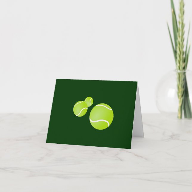 Carte d'anniversaire tardive de tennis (Devant)