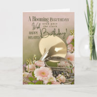 Carte d'anniversaire tardive pour joueur de cor d'