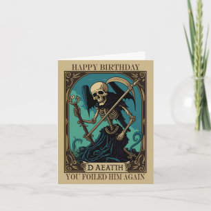 Carte d'anniversaire Tarot de la Mort 