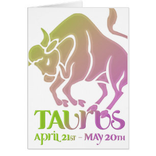 Carte d'anniversaire Taureau Astrologie Zodiaque d