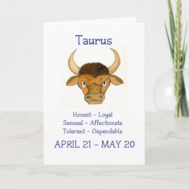 Carte d'anniversaire 'Taurus' (Devant)