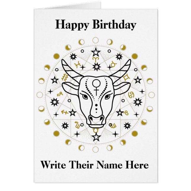 Carte d'anniversaire Taurus Astrologie 20 avril-20 (Devant)