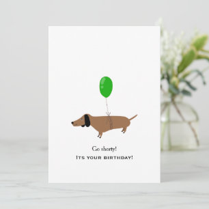 Carte d'anniversaire teckel pour parents d'animaux