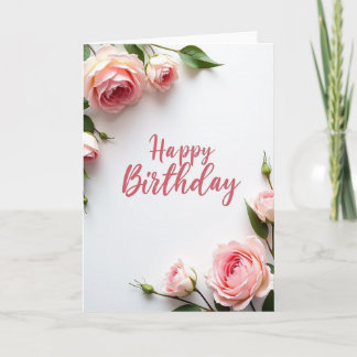 Carte d'anniversaire Textured Rose