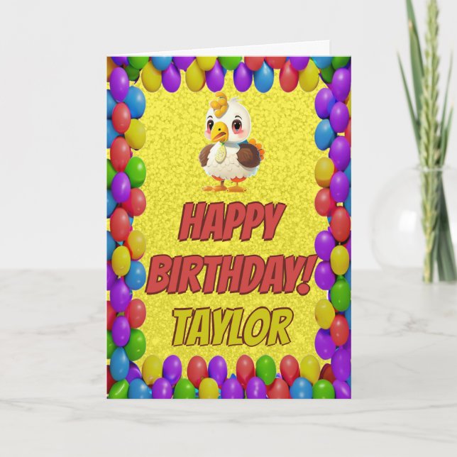 Carte d'anniversaire Thanksgiving Turquie personna (Devant)