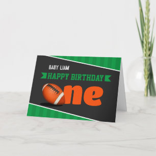 Carte d'anniversaire thème football 1 an