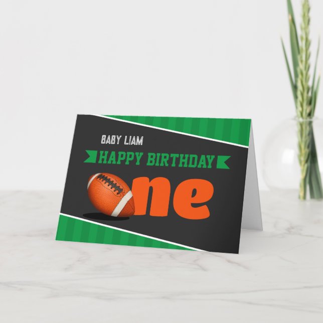 Carte d'anniversaire thème football 1 an (Devant)