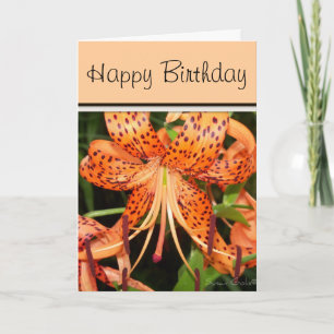 Carte d'anniversaire Tiger Lily
