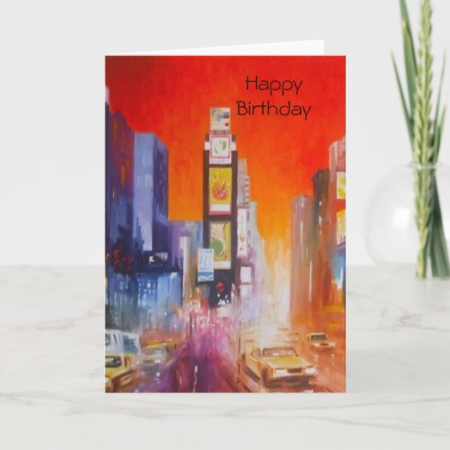 Carte d'anniversaire Times Carré America (Devant)