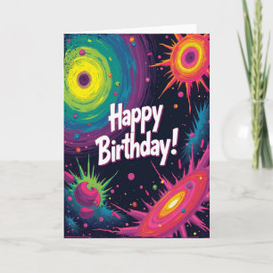 Carte d'anniversaire Tourbillon Cosmique