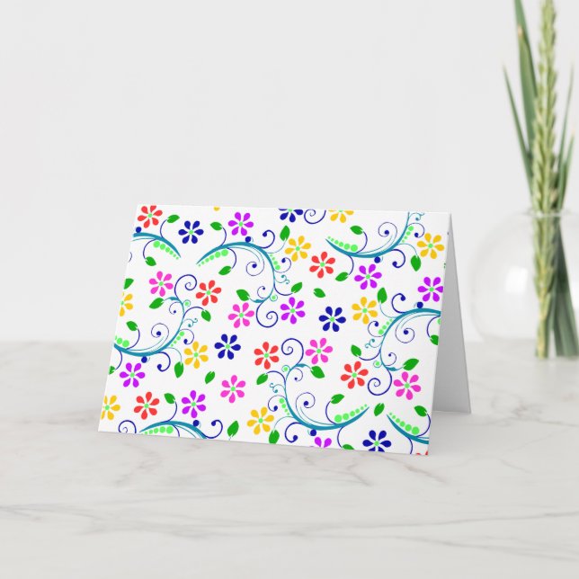 Carte d'anniversaire Tourbillonnant florale brilla (Devant)