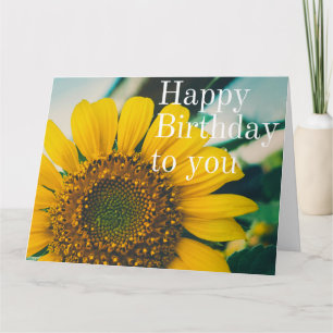 Carte d'Anniversaire Tournesol