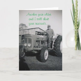 CARTE D'ANNIVERSAIRE TRACTOR MAN