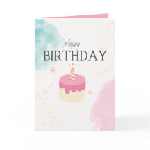 Carte d'anniversaire transgenre de gâteau