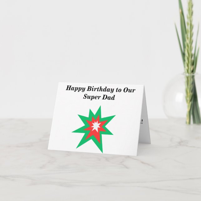 Carte d'anniversaire très agréable pour papa (Devant)