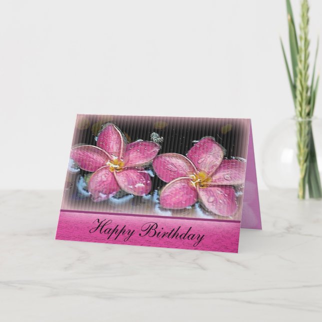 Carte d'anniversaire tropicale (Devant)