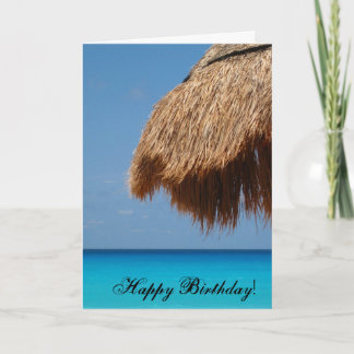 Carte d'anniversaire tropicale