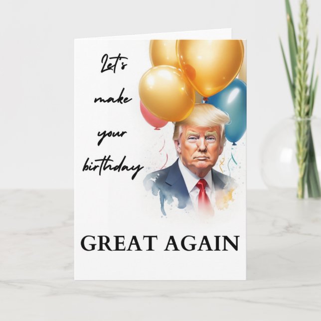 Carte d'anniversaire Trump amusante (Devant)