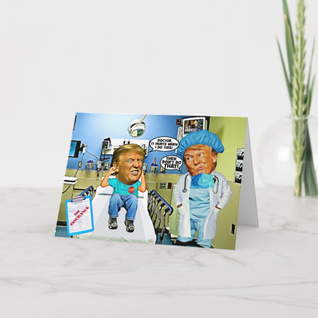 Carte d'anniversaire Trump amusante - Santé (Devant)