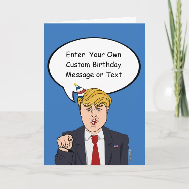 Carte d'anniversaire Trump - Personnaliser de votr (Devant)