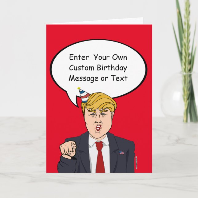 Carte d'anniversaire Trump - Personnaliser de votr (Devant)