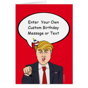 Carte d'anniversaire Trump - Personnaliser de votr