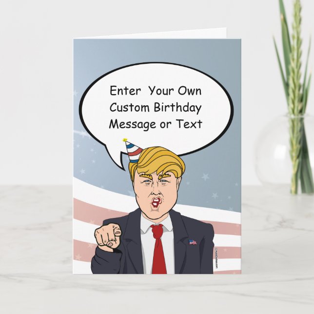 Carte d'anniversaire Trump - Personnaliser de votr (Devant)