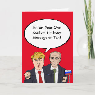 Carte d'anniversaire Trump Poutine - Personnaliser