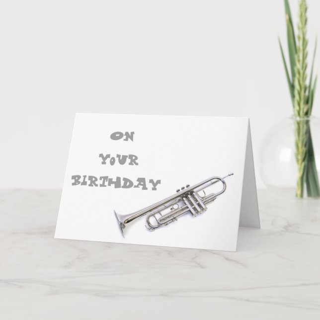 CARTE D'ANNIVERSAIRE TRUMPET PROCLAMANT VOTRE AMOU (Devant)