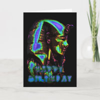 CARTE D'ANNIVERSAIRE TUTANKHAMUN Carte de voeux pl
