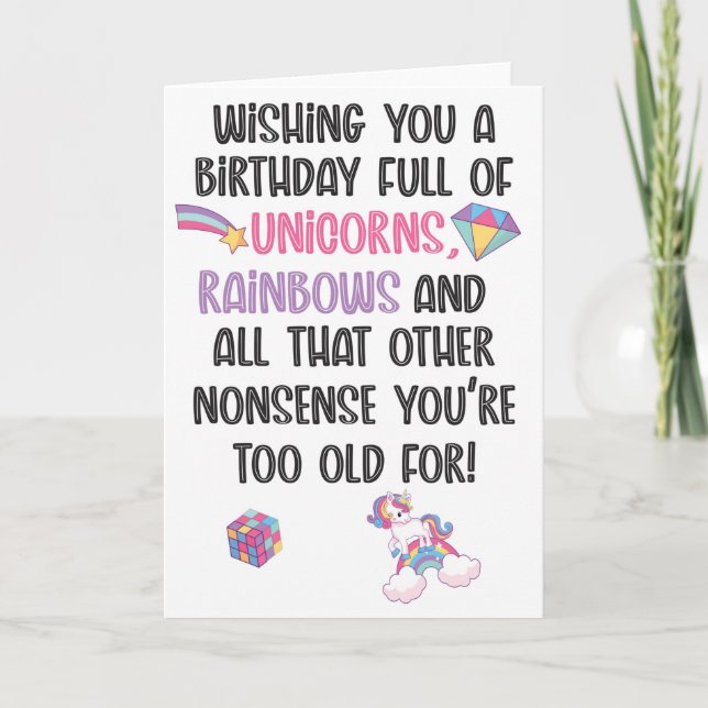 Carte D'Anniversaire Unicorn Pour Les Fanatiques (Devant)